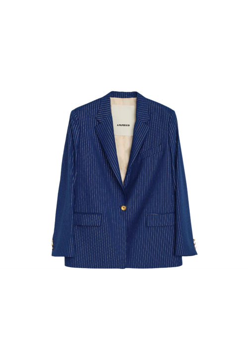 APAPERKID Blazer Donna gessato over da donna