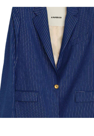 APAPERKID Blazer Donna gessato over da donna