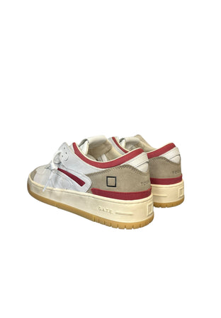 D.A.T.E. Uomo d.a.t.e. TORNEO VINTAGE CALF WHITE-RED da uomo
