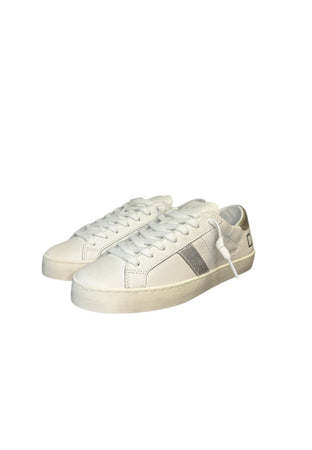 D.A.T.E. Donna d.a.t.e. HILL LOW CALF WHITE-PLATINUM da donna