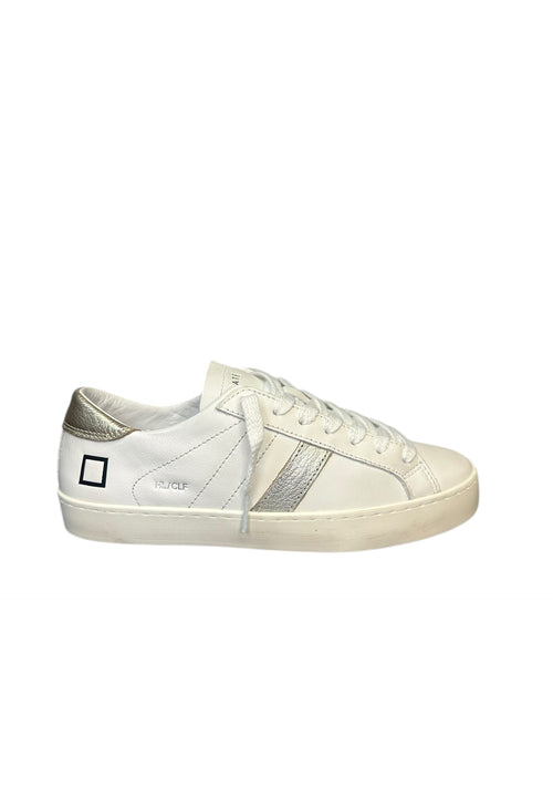 D.A.T.E. Donna d.a.t.e. HILL LOW CALF WHITE-PLATINUM da donna