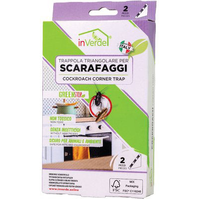 Trappola Scarafaggi Inverde - Adesiva Cf=Pz 2- 12 Confezioni
