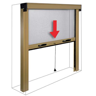 Zanzariera Kit Finestra Sottile Irs Bianco Ral 9010 Fibra Vetro/Pvc Cm 80 H.Cm 160