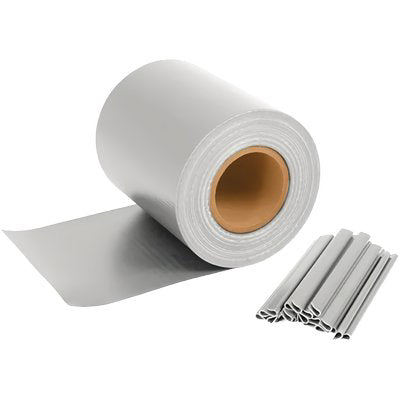 Fascia Coprente Ringhiere Effe Pvc Bianco H.Cm 19 Mt 35 + 20 Clips