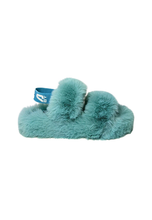 MASSIMO SANTINI Scarpe Donna Massimo Santini Sandalo MERIDA in pelliccia BLUE Fur/elast. da donna