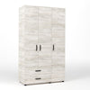 Kit Armadio 3 Ante con 2 Cassetti cm. 120x52x205H