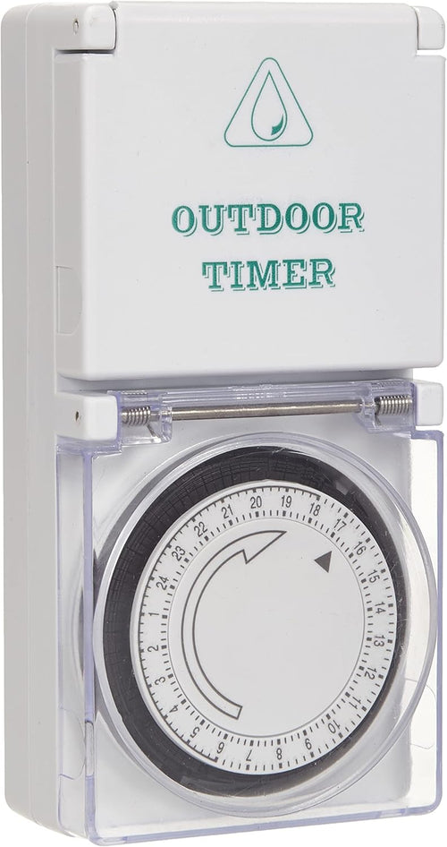 Programmatore Giornaliero Da Esterno Presa Temporizzata Con Spina E Presa 16A Timer A Disco Ip Per Carichi Fino A 3500W Proxe