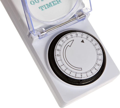 Programmatore Giornaliero Da Esterno Presa Temporizzata Con Spina E Presa 16A Timer A Disco Ip Per Carichi Fino A 3500W Proxe