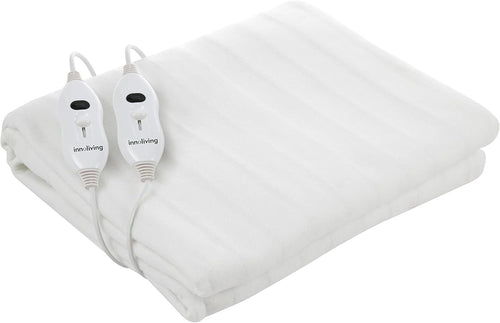 Scaldaletto Elettrico Coperta Elettrica Matrimoniale Lana E Poliestere, Riscaldamento Rapido, Spegnimento Automatico, Lavabile