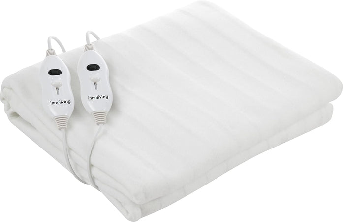 Scaldaletto Elettrico Coperta Elettrica Matrimoniale Lana E Poliestere, Riscaldamento Rapido, Spegnimento Automatico, Lavabile