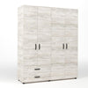 Kit Armadio 4 Ante con 2 Cassetti 160x52x205 cm