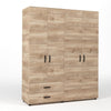 Kit Armadio 4 Ante con 2 Cassetti 160x52x205 cm