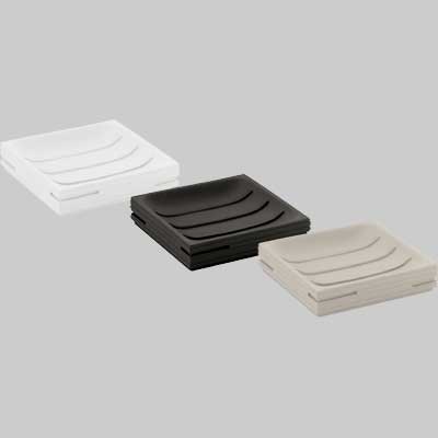 Portasapone Quadrotto Tortora Chiaro - - Gedy