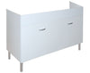 Mobile Sottolavello Cucina In Legno Nobilitato Bianco Per Lavelli In Porcellana - Dimensioni: Cm (Lxhxp)= 117X66X50