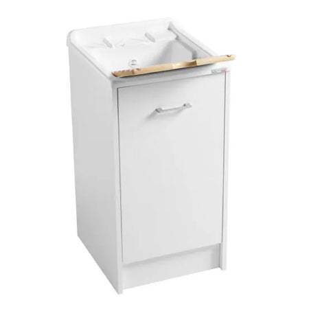 Mobile Lavatoio In Truciolare Nobilitato Bianco Un Anta Modello Domestica - L= 45Cm P= 50Cm H= 86Cm Un Anta - Col
