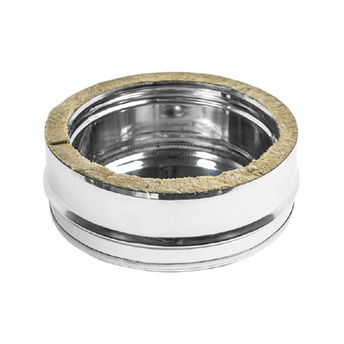 Tappo Condensa Doppia Parete Acciaio Inox Aisi 316 Parte Interna Aisi 304 Parte Esterna - Ø80 Interno - Ø130 Esterno - Sp. 0,5 Mm - Euf