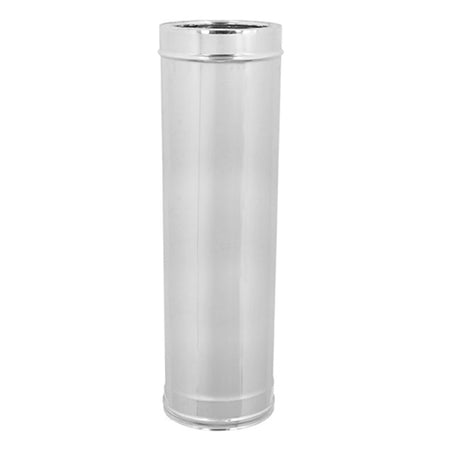 Canna Fumaria Doppia Parete Acciaio Inox Aisi 316 Parte Interna Aisi 304 Parte Esterna Mm 500 - Ø100 Interno - Ø150 Esterno - Sp. 0,5 Mm - Euf