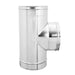 Raccordo A Tee 90 Femmina Centrale Monoparete Acciaio Inox Aisi 304 - Ø100 - Euf