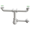 Sifone Scarico 2 Vie Senza Piletta Per Lavello In Acciaio Inox Modello Fiasca - 11/2 X Ø40X230 Mm - Bon