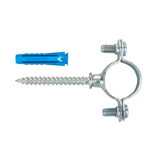 Collare Leggero In Acciaio Zincato Per Tubi Multistrato E Rame - Ø20 - 10 Pezzi - Ote