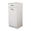 Base Singola Da Bagno Un Anta E Cassetto In Melaminico Bianco H.80Cm - L=35Cm H=80Cm P=34Cm - Sav