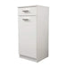 Base Singola Da Bagno Un Anta E Cassetto In Melaminico Bianco H.80Cm - L=35Cm H=80Cm P=34Cm - Sav