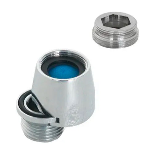 Aeratore Rubinetto Cromato Con Raccordo A Baionetta E Riduzione - Mm 24X1 - Hid