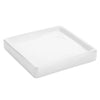 Porta Sapone Da Appoggio In Ceramica Bianca Modello Cuba - Dim. Cm(Lxpxh):12X12X2 Bianco - Fri