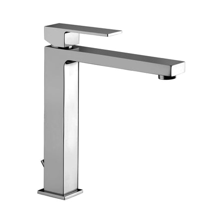 Rubinetto Miscelatore Monocomando Lavabo Prolungato Cromato Serie Elle - Senza Piletta Di Scarico - Paf