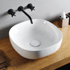 Lavabo Da Appoggio In Ceramica Bianca Modello Zip - 45X45 Cm - Azz