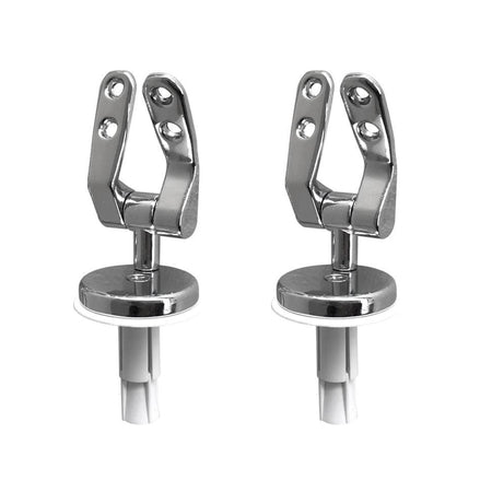 Coppia Cerniere Per Copriwater In Ottone Cromato - 58 Mm- Inter.15 Mm - Hid