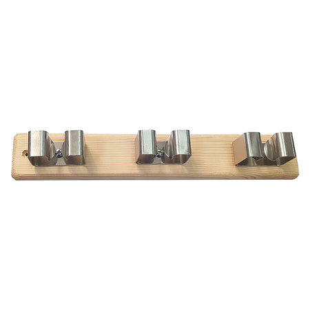 Barra Appendiscopa Supporto Legno 3 Posti - Senza Marca