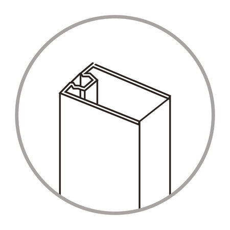 Profilo Per Box Doccia Cromato Modello Tina A Marchio Mobo - 08 - Profilo 60/70 - Mob