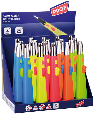 Accendigas Tower Col. Assortiti 20.00 Pz