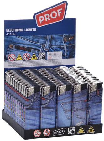 Accendino Elettronico Jeans Dl Fantasie Assortite 50.00 Pz