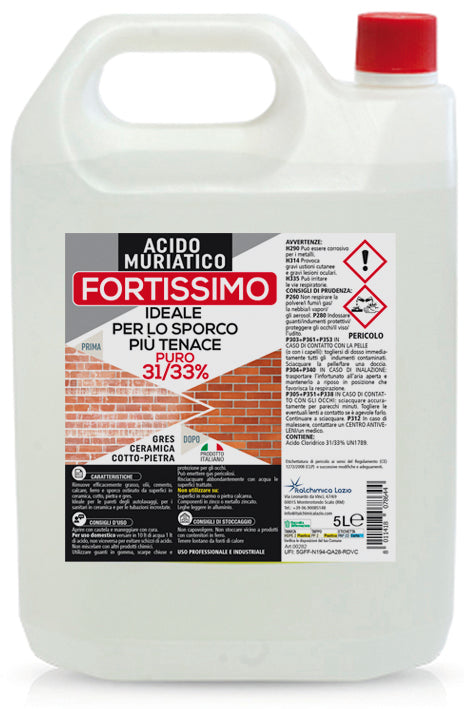 Acido Cloridrico Muriatico 33% Lt. 5 4.00 Pz