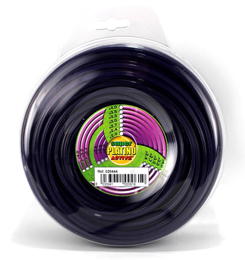 Active Filo Quadrato Per Decespugliatore Platino Col. Viola Mm. 3,3X15 Mt. (Gr. 167)