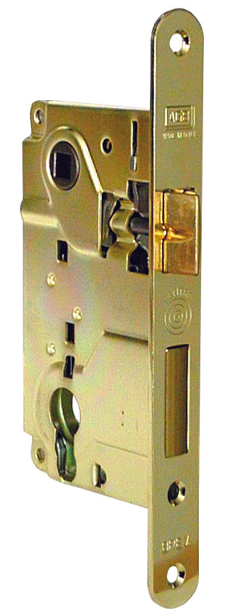 Agb Serratura Legno Centro Inf. 2M+S Art. B01024 E. Mm. 50 - F. Mm. 22 F/Ottonato