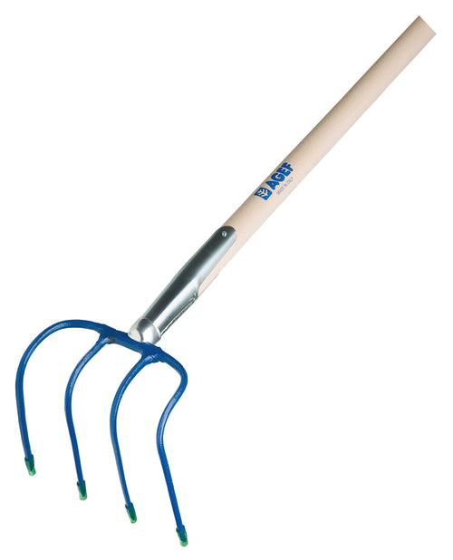 Agef Forca Curva A Rampino 4 Denti Con Manico Cm.120