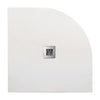 Piatto Doccia Semicircolare In Marmoresina Bianco Modello Stone Free H2,8 - Cm 90X90 - Bar