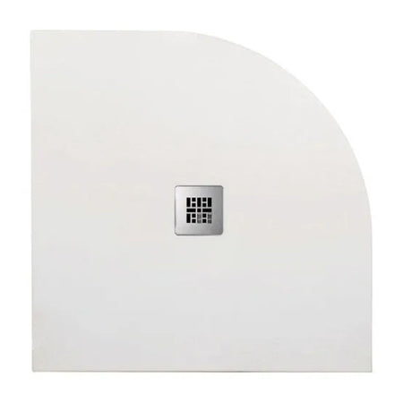 Piatto Doccia Semicircolare In Marmoresina Bianco Modello Stone Free H2,8 - Cm 90X90 - Bar
