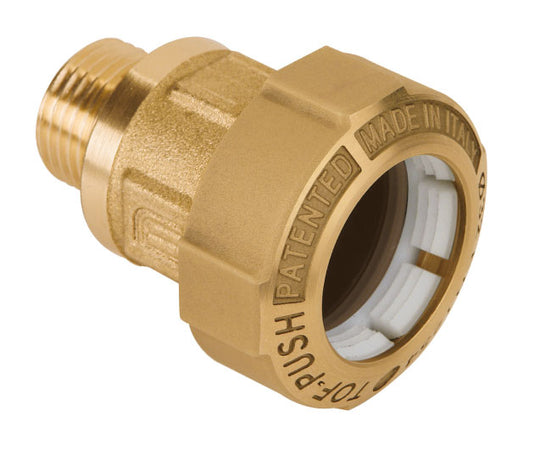 Raccordo Dritto Maschio In Ottone Per Tubo Polietilene Serie Tof-Push - Ø63X2 - Su Ordinazione - Eff