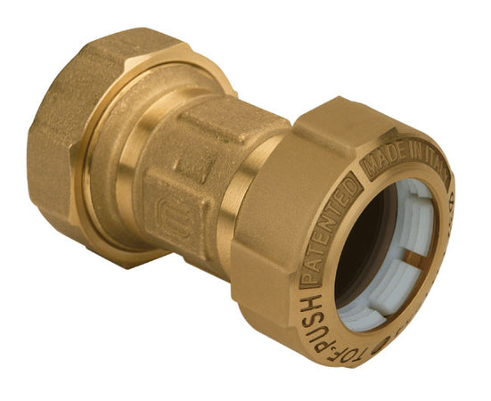 Raccordo Dritto Doppio In Ottone Per Tubo In Polietilene Serie Tof-Push - Ø63 - Su Ordinazione - Eff