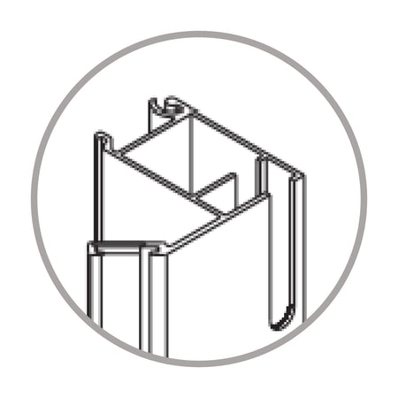 Profilo Magnetico Per Box Doccia Cromato Modello Leonardo A Marchio Mobo - 06 Profilo Magnetico Alluminio Per Modello Leonardo - Mob