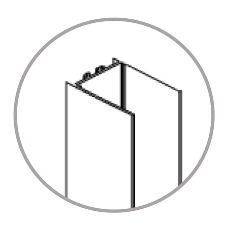 Profilo A Muro Per Box Doccia Cromato Modello Archimede A Marchio Mobo - 03 Profilo A Muro Per Modello Archimede - Mob