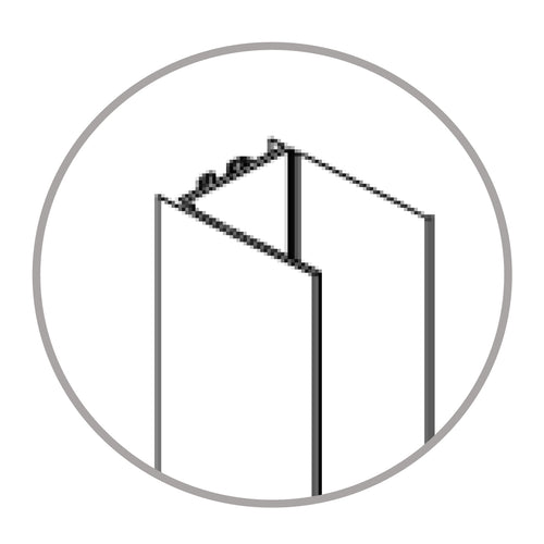 Profilo A Muro Per Box Doccia Cromato Modello Archimede A Marchio Mobo - 03 Profilo A Muro Per Modello Archimede - Mob