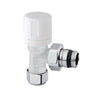 Valvola Per Radiatori Bianca/Cromo Attacco Squadro Termostatizzabile - 1/2 - Bianca/Cromo - Art