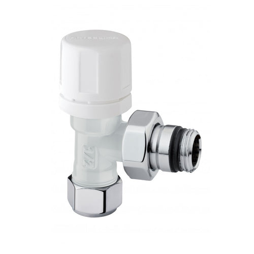 Valvola Per Radiatori Bianca/Cromo Attacco Squadro Termostatizzabile - 1/2 - Bianca/Cromo - Art