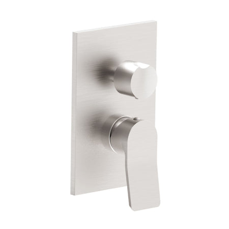 Rubinetto Miscelatore Monocomando Incasso Doccia Steel Looking 2 Uscite Con Deviatore Meccanico Seri - 1/2 - Steel Looking - Paf