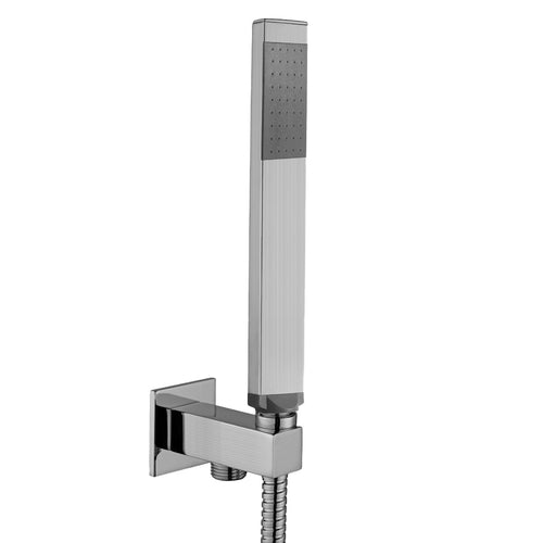 Set Doccia Con Supporto Incasso E Presa Acqua Steel Looking Modello Premium - 1 Getto - Steel Looking - Paf